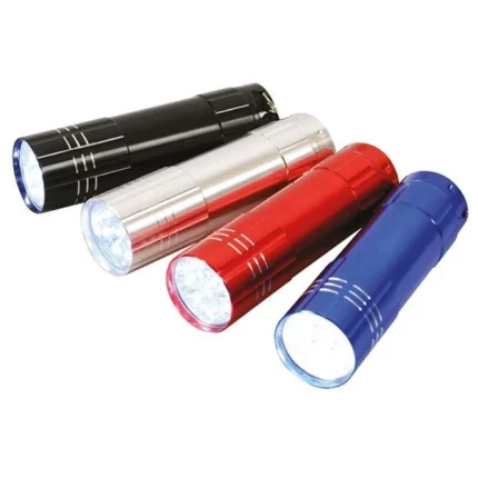Mini Ultra Bright 9 LED Aluminium Pocket Camping Torch